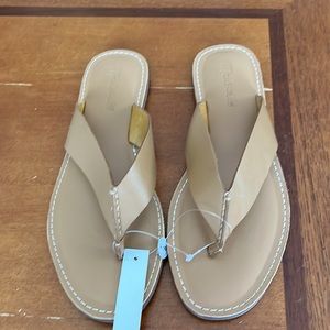NWT Madewell Boardwalk leather flip flops